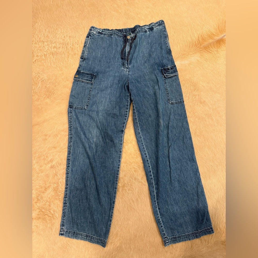Lauren Ralph Lauren drawstring/elastic waist cargo jeans
